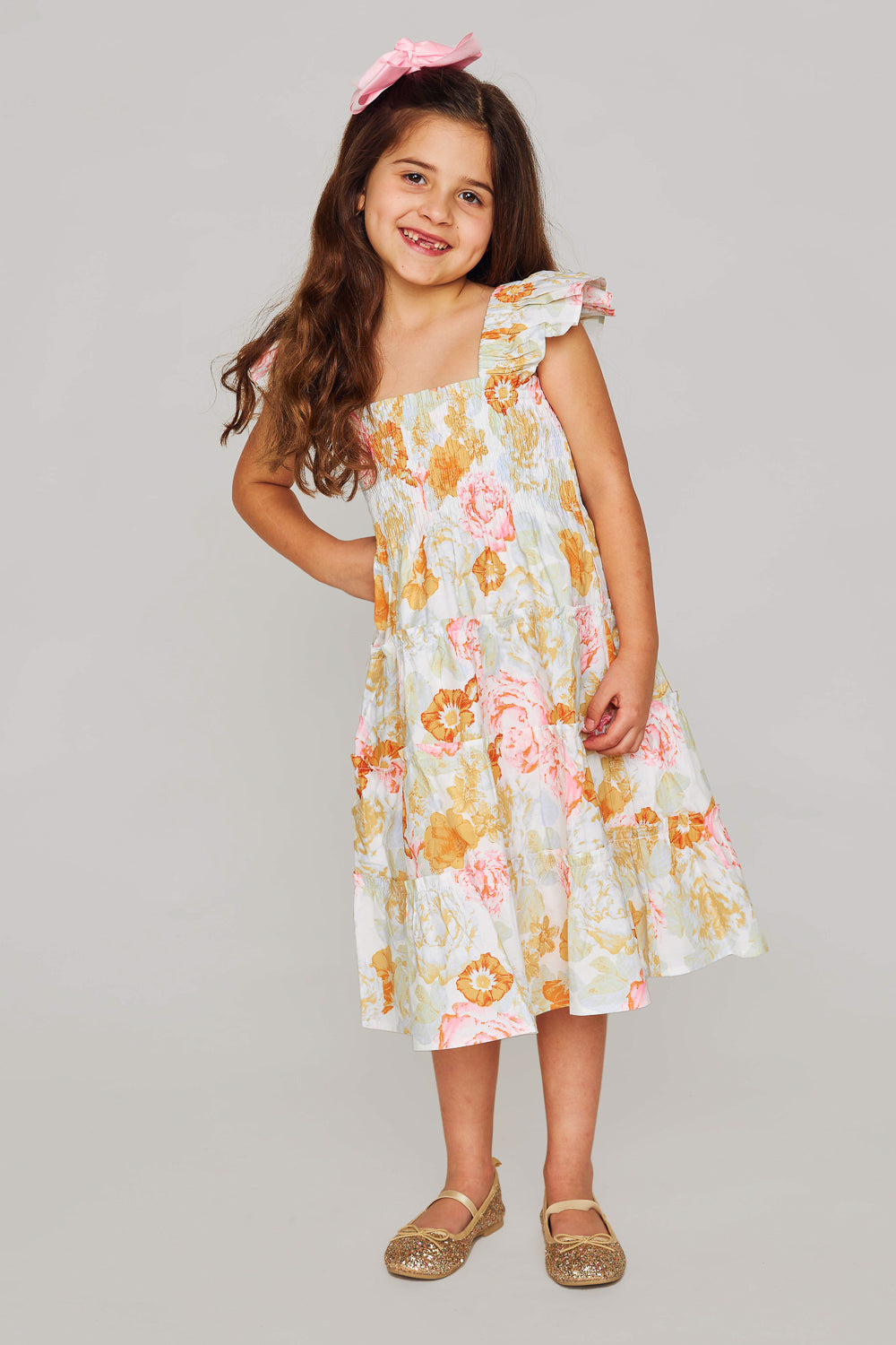 BuddyLove Nori Girl's Dress - Creamsicle