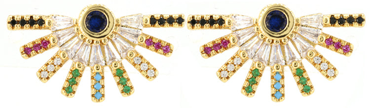 BuddyLove Babe Embellished Stud Earrings - Gold,Gold