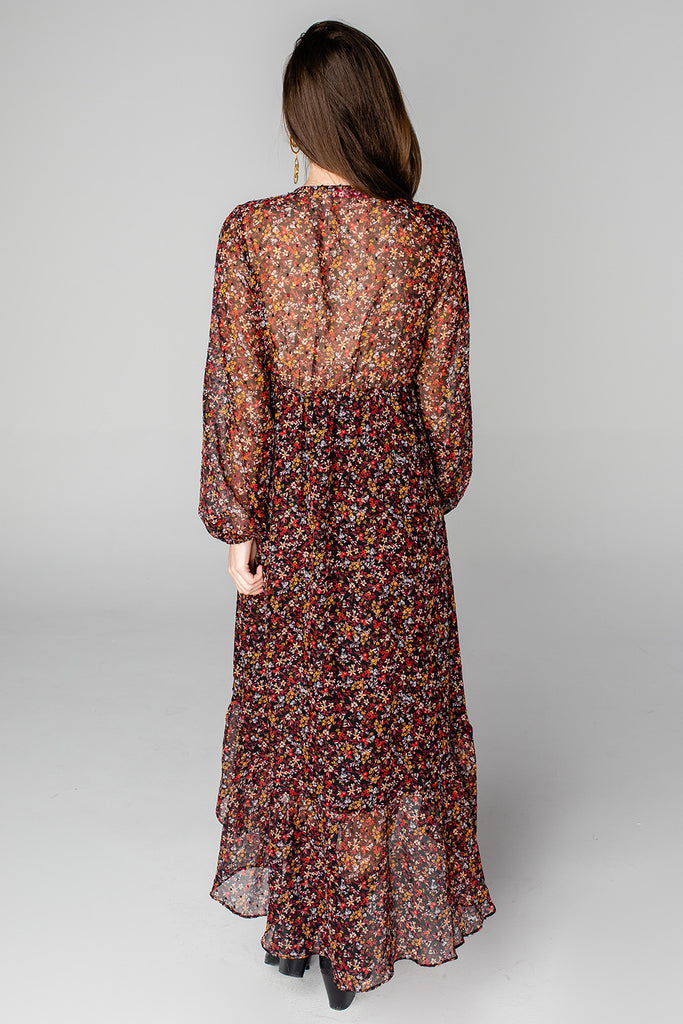 BuddyLove Aisha High-Low Chiffon Dress - Haze