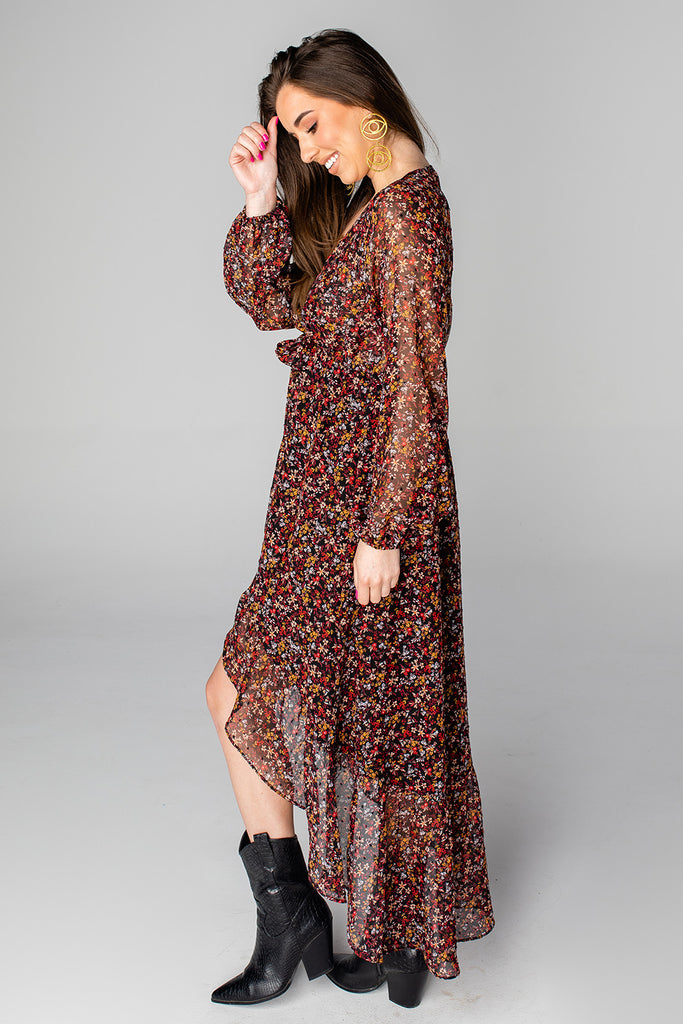BuddyLove Aisha High-Low Chiffon Dress - Haze