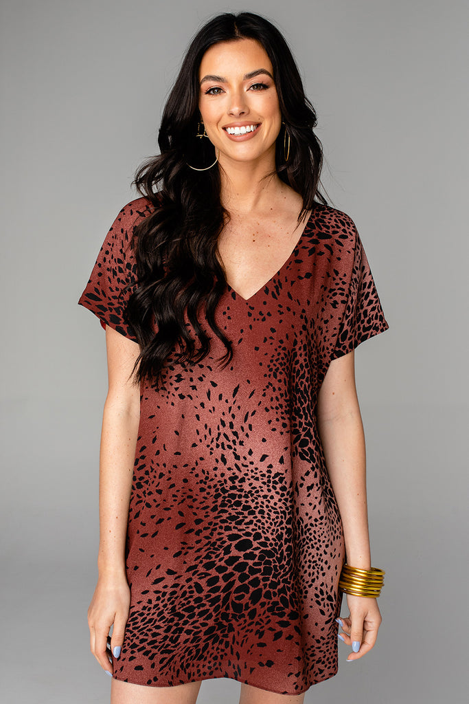 BuddyLove Baker V-Neck Shift Dress - Puma