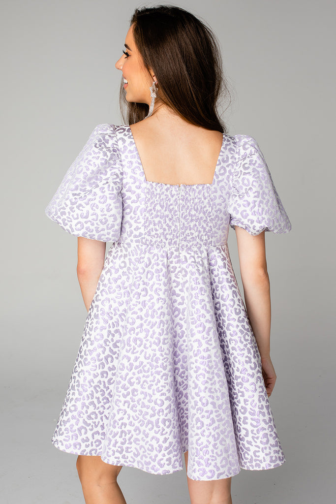 BuddyLove Lyla Puff Sleeve Baby Doll Dress - Lavender Field