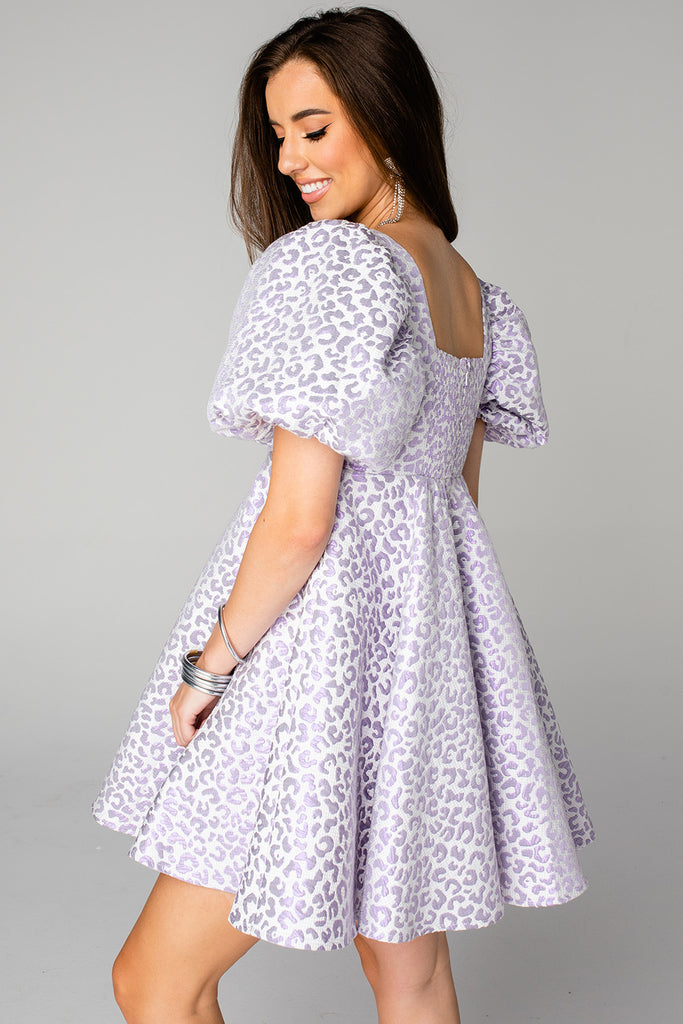 BuddyLove Lyla Puff Sleeve Baby Doll Dress - Lavender Field