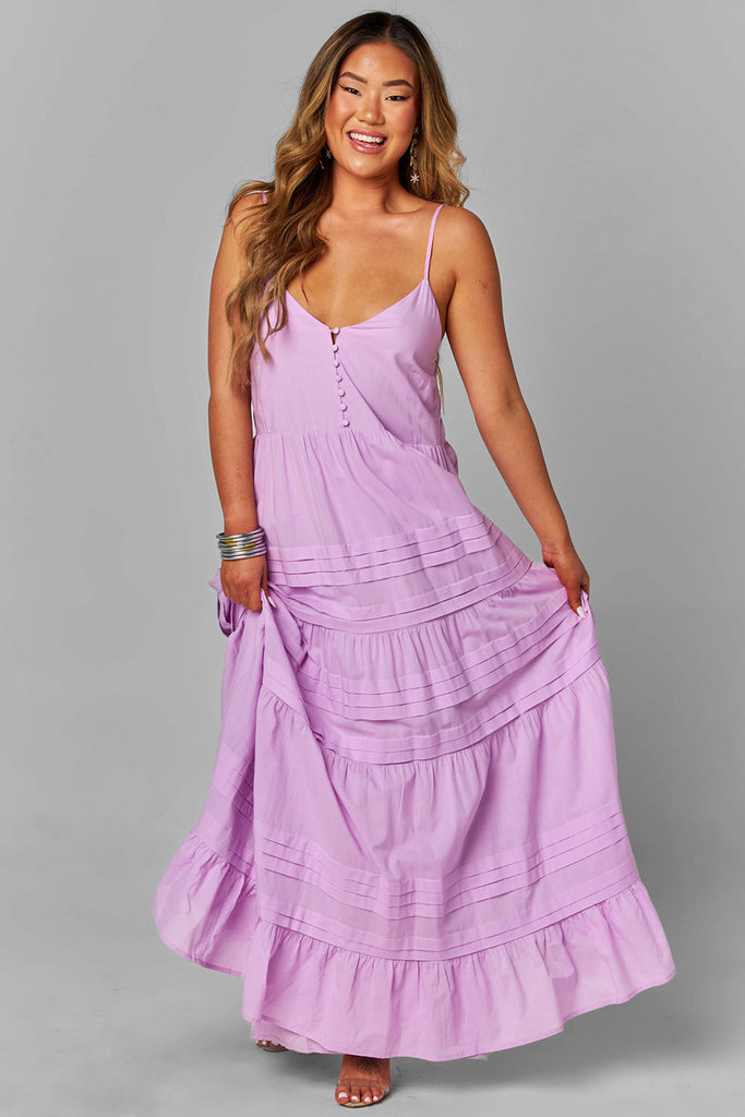 BuddyLove Jaxon Tiered Maxi Dress - Lavender
