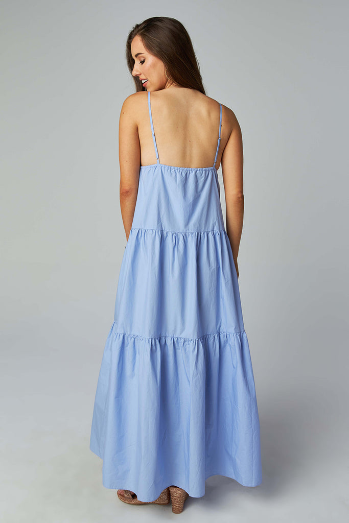 BuddyLove Kenna Tiered Maxi Dress - Blue