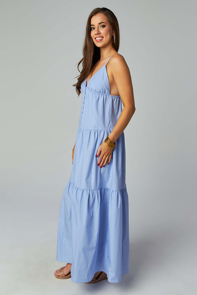BuddyLove Kenna Tiered Maxi Dress - Blue