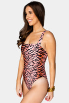 BuddyLove Keke Square Neck One-Piece Swimsuit - Siberian Tiger