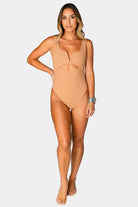 BuddyLove Skipper Cut Out Front One-Piece - Tan