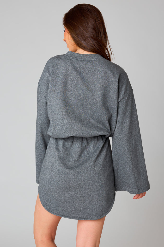 BuddyLove Willa Sweatshirt Dress - Heather Grey