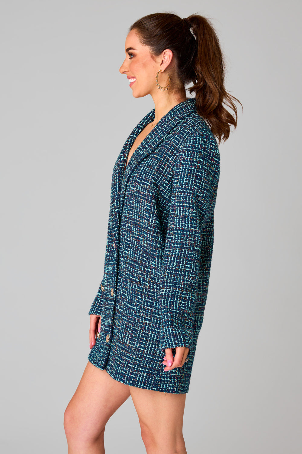 BuddyLove Carey Short Blazer Dress - Blue