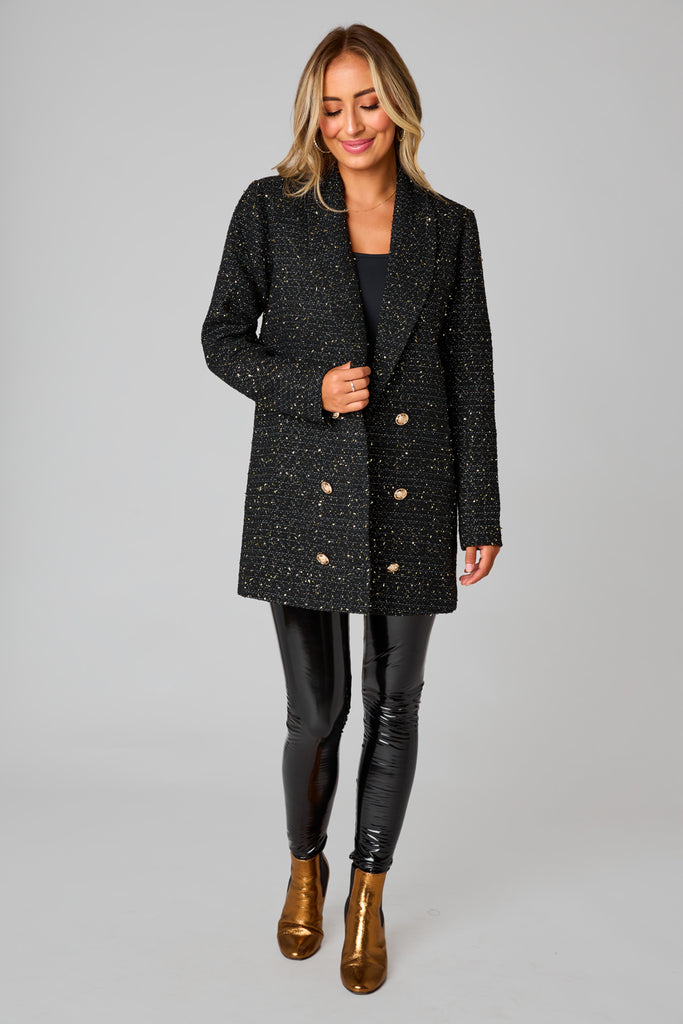 BuddyLove Carey Short Blazer Dress - Black