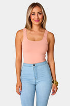 BuddyLove Basic B Scoop Neck Bodysuit - Blush