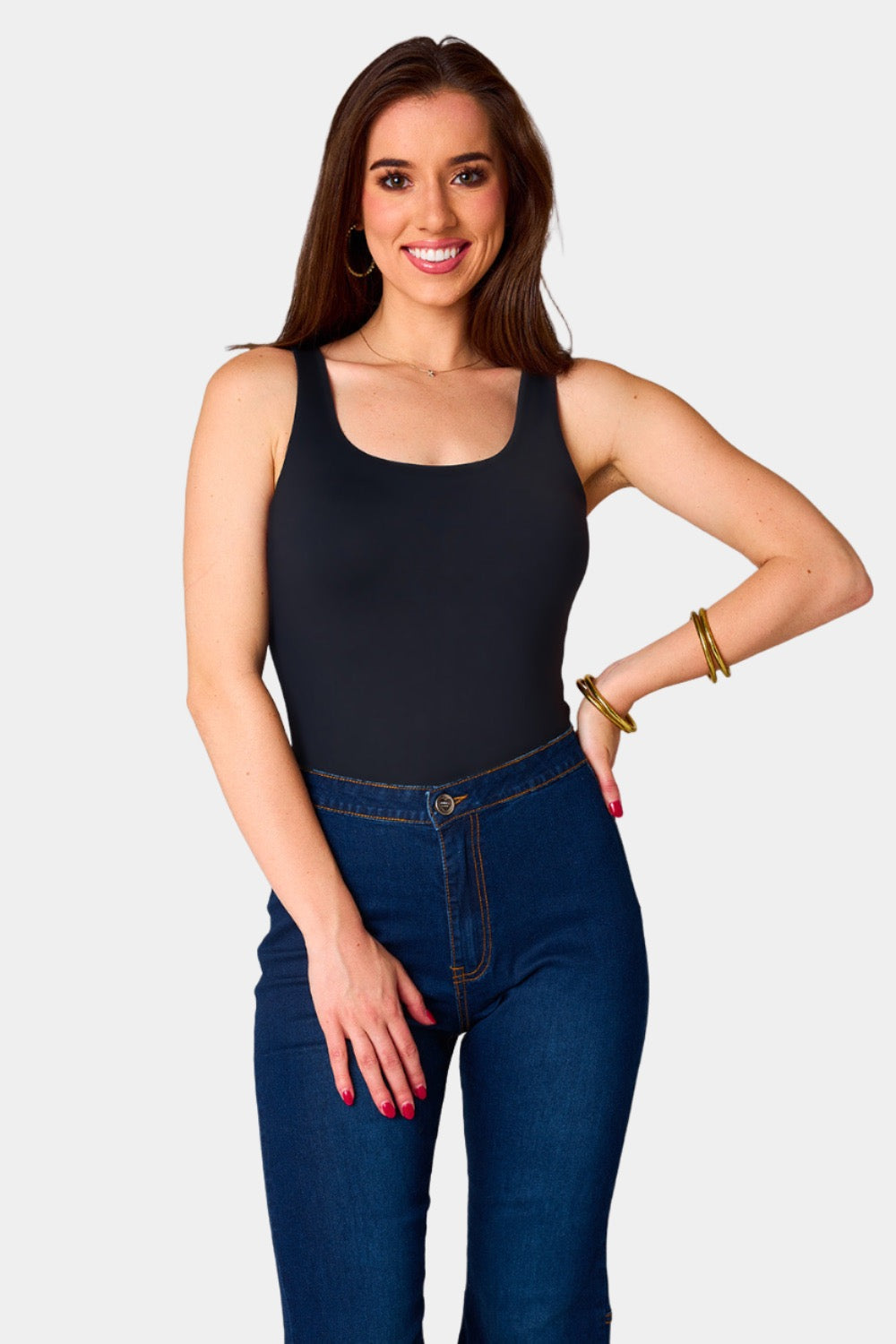 BuddyLove Basic B Scoop Neck Bodysuit - Panther