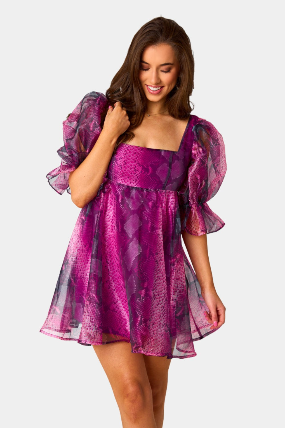 BuddyLove Betsy Puff Sleeve Babydoll Dress - Jafaar