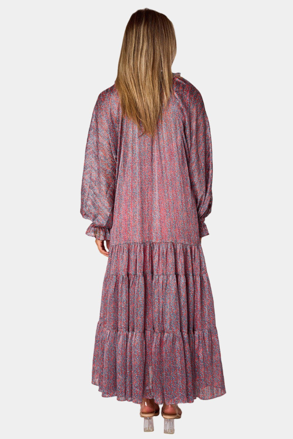 BuddyLove Greta Long Sleeve Maxi Dress - Forget Me Not