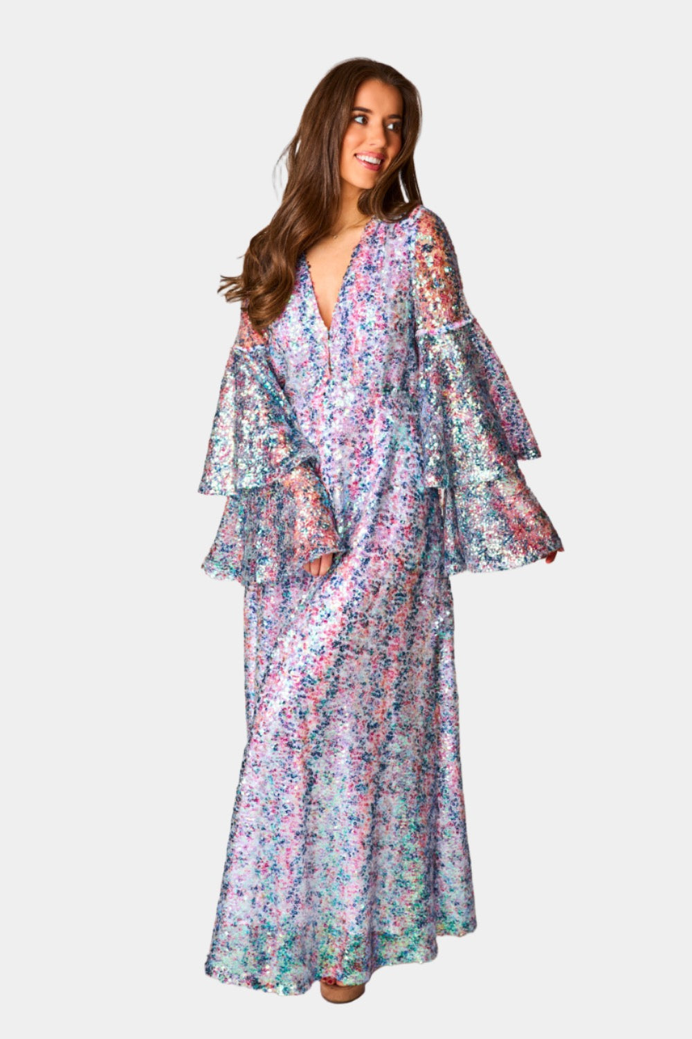 BuddyLove Colette Long Sleeve Maxi Dress -  Flash