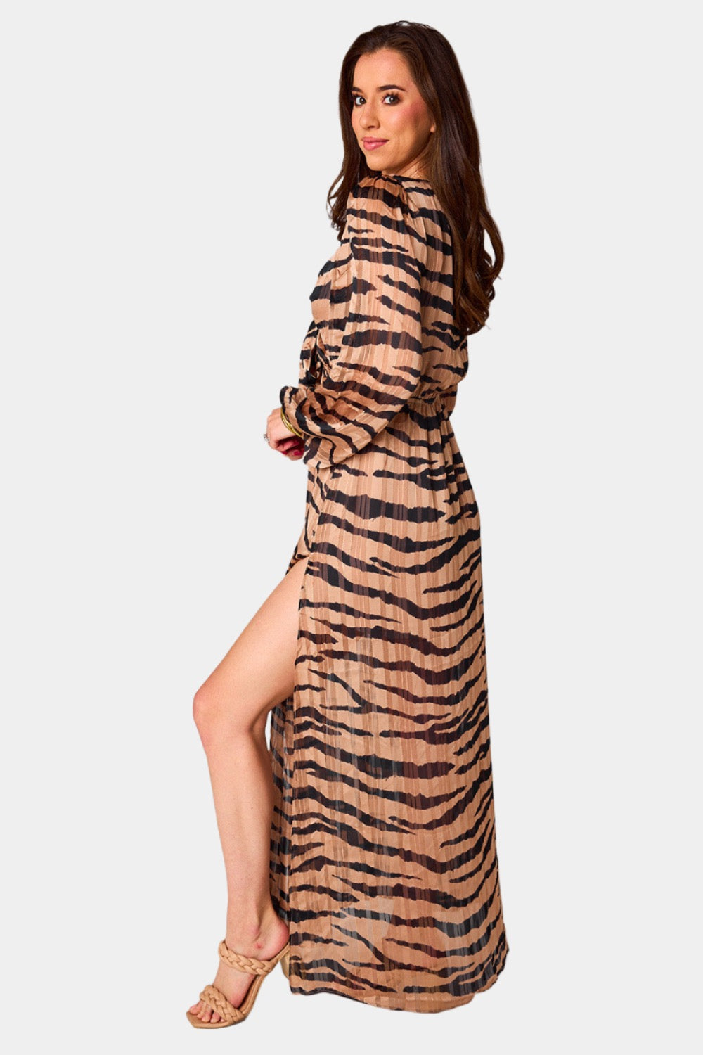 BuddyLove Desirae Long Sleeve Maxi Dress - Stampede