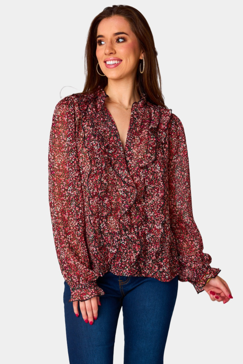 BuddyLove Lonnie Long Sleeve Blouse - Amour