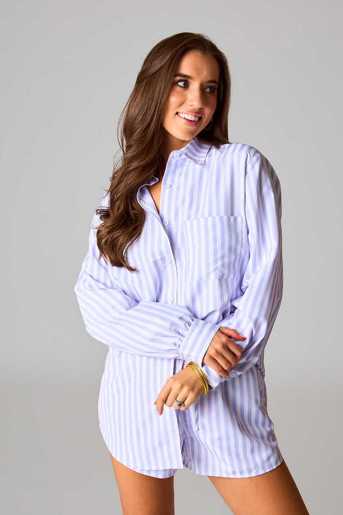 BuddyLove Ellen Outfit Set - Lilac Stripe