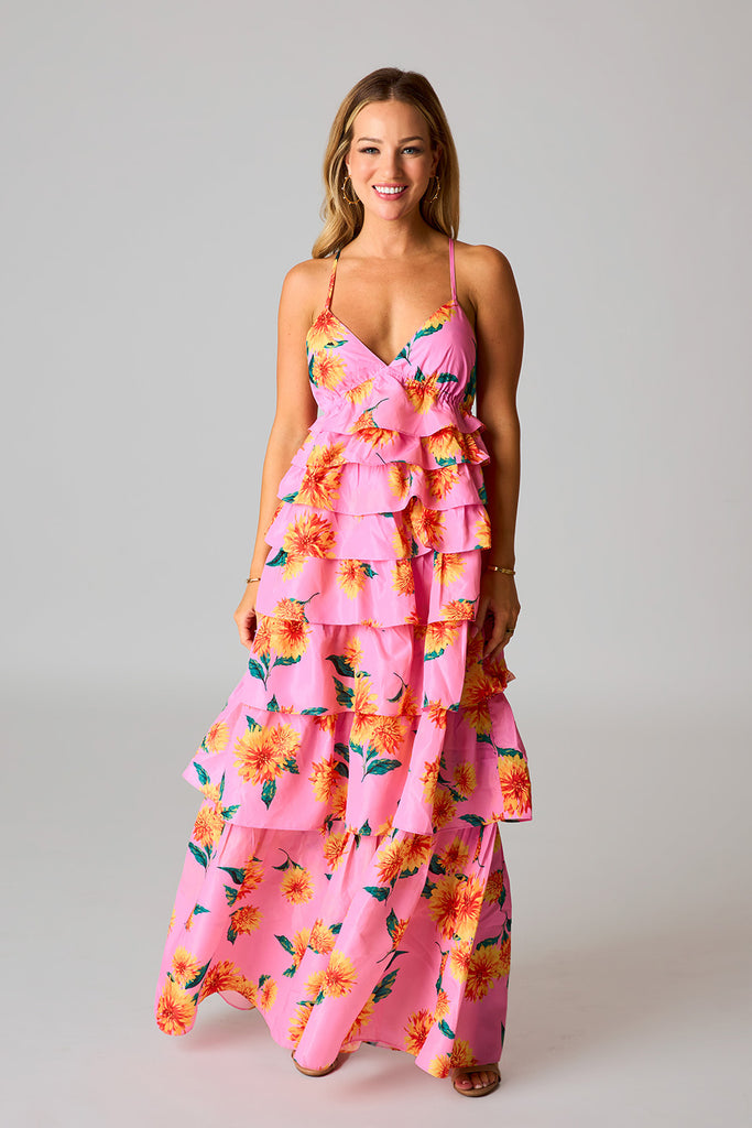 BuddyLove Callie Tiered Maxi Dress - Sunflower
