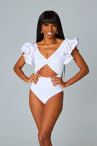 BuddyLove Jamie Cut Out Front One-Piece - White