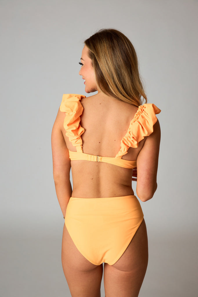 BuddyLove Vera Ruffle Shoulder Bikini - Tangerine