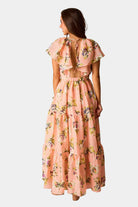 BuddyLove Cece Flutter Sleeve Maxi Dress - Irish Rose