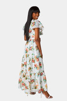 BuddyLove Cece Flutter Sleeve Maxi Dress - Scottish Rose