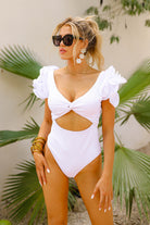 BuddyLove Jamie Cut Out Front One-Piece - White