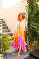 BuddyLove Mamie Caftan Maxi Dress - Strawberry Limeade