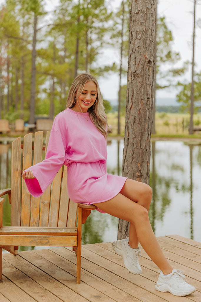 BuddyLove Willa Sweatshirt Dress - Pink